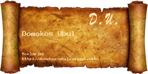 Domokos Ubul névjegykártya